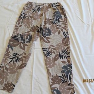 Tropical safari print pants